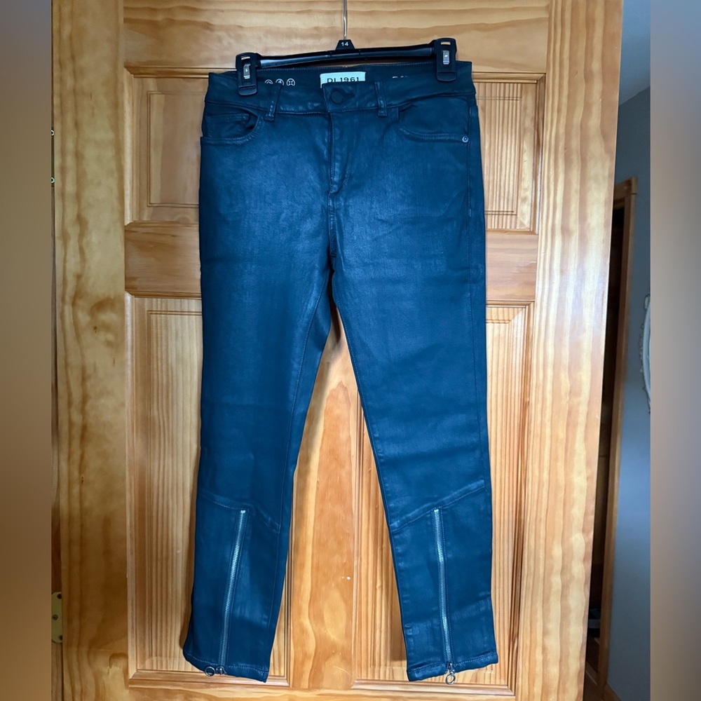 DL1961 Black Coated Jeans